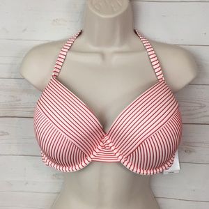 Shade & Shore Striped Bikini Top NWT